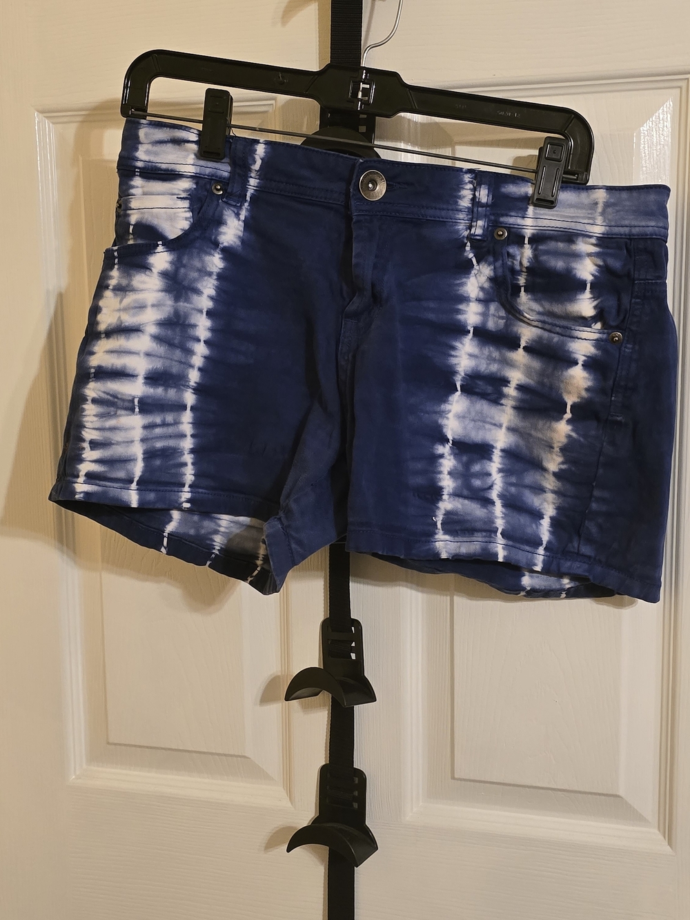 Cotton On Navy and White Tie-Dye Jean Shorts
